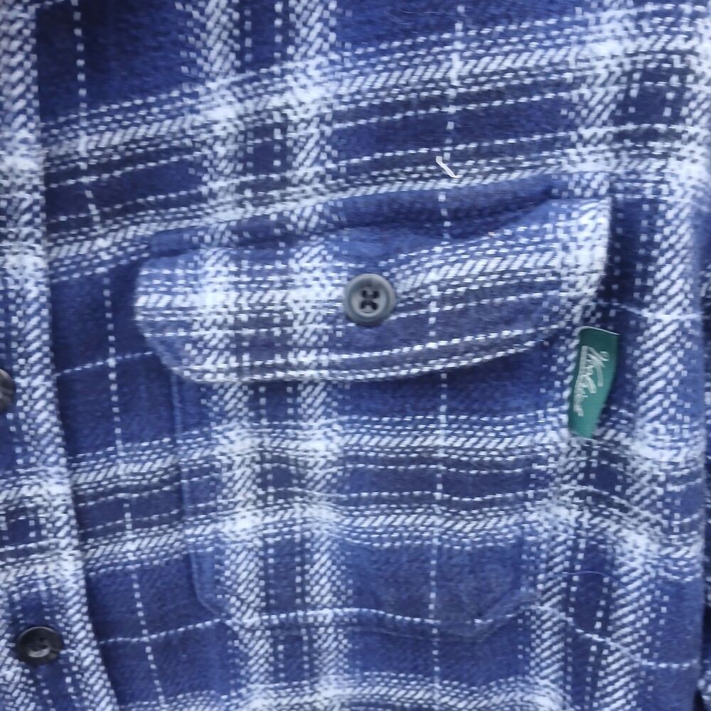 Woolrich Flannel Men's Shirt XL Wool Shacket Plaid Workwear Outdoor Barn - Picture 9 of 11